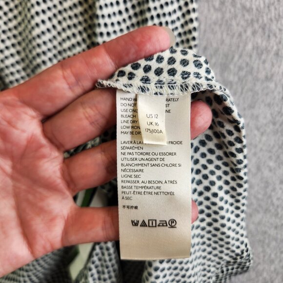 Maeve Anthropologie Dress Womens 12 Polka Dot Constantine Handkerchief Hem - Picture 10 of 16